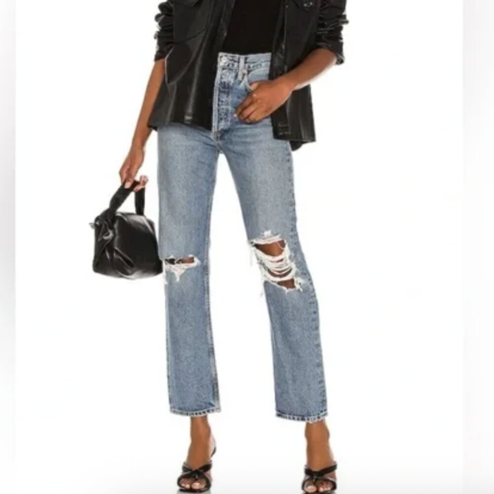 LIKE NEW AGOLDE 90s Pinch Waist Jeans in Backdrop Size 28